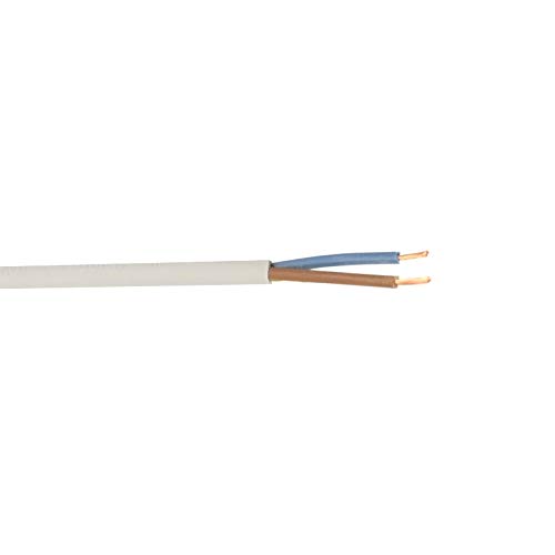 WITTKOWARE H03VVH2-F PVC Flachleitung, weiß, 2x0,75mm², 100m von WITTKOWARE