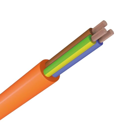 WITTKOWARE H05VV-F 3x1,50mm² PVC Schlauchleitung (Elektroleitung), Mantelfarbe orange, Kabellänge 100m von WITTKOWARE