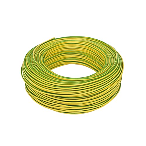 WITTKOWARE 1,5mm² H07V-K PVC Einzeladerleitung, Kabel feindrähtig (flexibel), Länge 100m, Farbe grün-gelb von WITTKOWARE