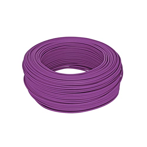 WITTKOWARE 1,5mm² H07V-K PVC Einzeladerleitung, Kabel feindrähtig (flexibel), Länge 100m, Farbe violett von WITTKOWARE