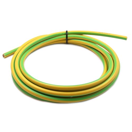 WITTKOWARE H07V-K PVC-Aderleitung, Verdrahtungsleitung 10mm², Kabel Meterware, Aderfarbe grün/gelb von WITTKOWARE