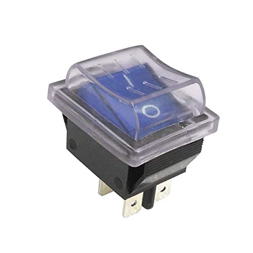 WITTKOWARE Kontroll-Wippenschalter mit Schutzkappe, 30x22mm, 2-polig, EIN/AUS, I/O, blau von WITTKOWARE