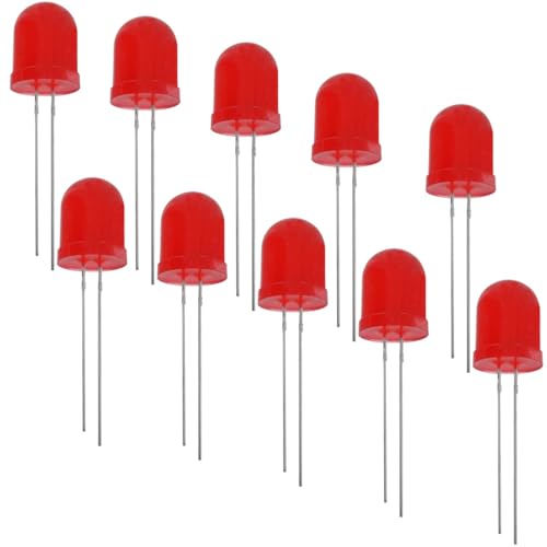 WITTKOWARE 10 Stück rote LED mit 10mm Durchmesser, Gehäuse rot diffus, 20mA (max. 2,4V), max. 700mcd WITTKOWARE 10 Stück rote LED mit 10mm Durchmesser, Gehäuse rot diffus, 20mA (max. 2,4V), max. 700mcd von WITTKOWARE