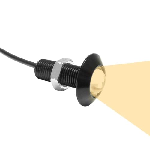 WITTKOWARE LED-Einbauleuchte aus Aluminium, schwarz, Ø 22mm (Einbaudurchmesser 10mm), 12V/DC (9,5-13,8V), 1,2W, Leuchtfarbe warmweiß von WITTKOWARE