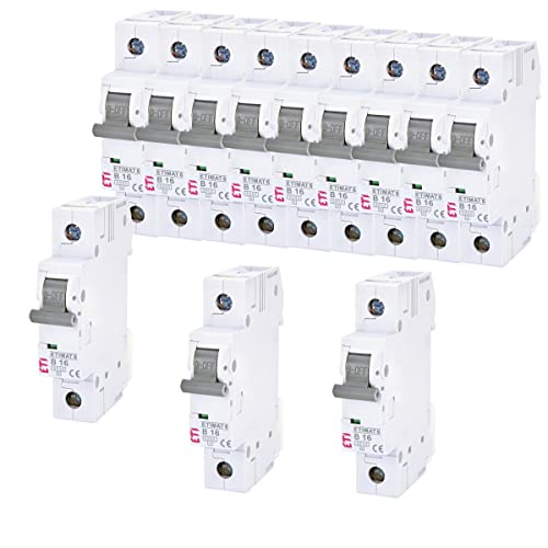 WITTKOWARE Leitungsschutzschalter, 16A/B, 6kA, 1TE, 12 Stück von WITTKOWARE