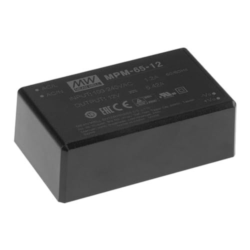 WITTKOWARE MPM-65-12 AC/DC Netzteil-Modul für Leiterplatten-Printmontage, Ausgang 12V/DC, max. 5,42A, 65W, 87x52x29,5mm WITTKOWARE MPM-65-12 AC/DC Netzteil-Modul für Leiterplatten-Printmontage, Ausgang 12V/DC, max. 5,42A, 65W, 87x52x29,5mm von WITTKOWARE
