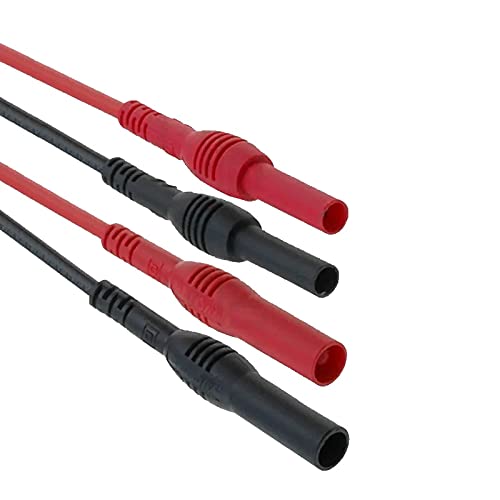 WITTKOWARE Messleitungen-Set, 4mm Sicherheitsstecker-/Kupplung, 1kV, 1,2m, rot/schwarz von WITTKOWARE