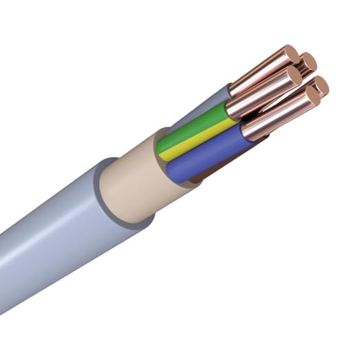 WITTKOWARE NYM-J Mantelleitung (Elektro Installationskabel), Mantelfarbe grau, 5x25mm², Meterware von WITTKOWARE