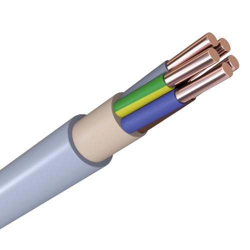 WITTKOWARE NYM-J Mantelleitung (Elektro-Installationskabel), Mantelfarbe grau (5x16mm², Meterware) von WITTKOWARE