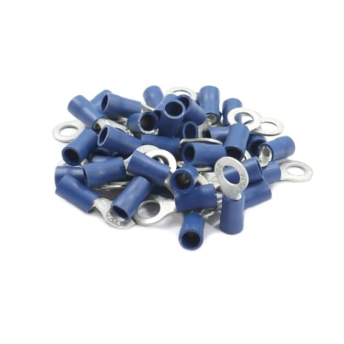 WITTKOWARE 100 Stück Ringkabelschuhe, 2,5mm², blau, passend für Schraubengröße M5 von WITTKOWARE