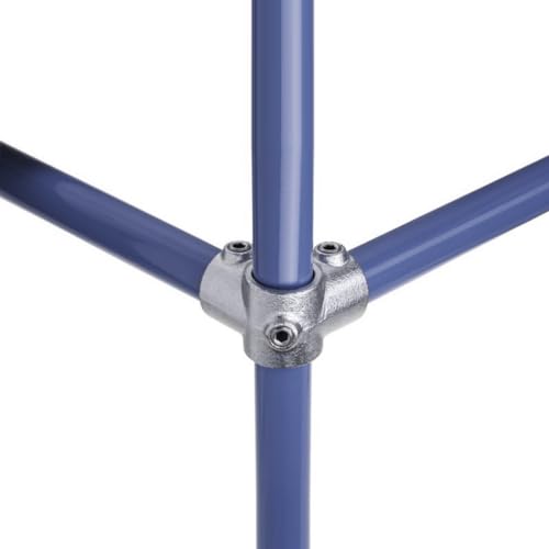 WITTKOWARE Rohrverbinder aus verzinktem Temperguss, für Rohr-Außendurchmesser 42,4mm (1¼"), Formteil: Eckverbinder 90°, mit Durchgang von WITTKOWARE