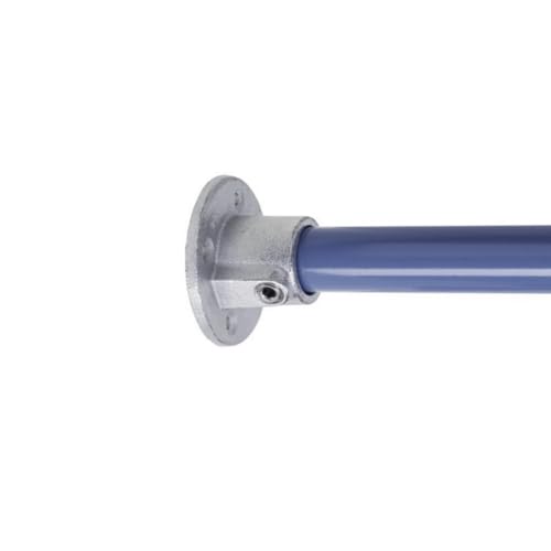 WITTKOWARE Rohrverbinder aus verzinktem Temperguss, für Rohr-Außendurchmesser 60,3mm (2"), Formteil: Befestigungsplatte rund von WITTKOWARE