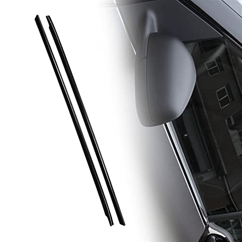 WITTSY Für Benz Für Smart 453 Fortwo 2015-2023 Modifizierte Fensterzierleiste 304 Edelstahl Unteres Fenster Heller Streifen Außenverkleidungsaufkleber Zubehör (Color : Schwarz) von WITTSY
