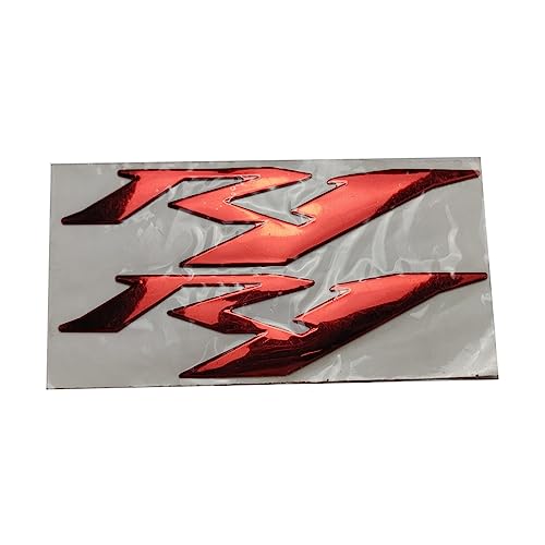 Motorrad 3D Emblem Abzeichen Aufkleber Tank Rad Aufkleber Weiche Reflektierende Aufkleber R1 R3 R6 Aufkleber Für Yamaha YZF-R1 YZF-R3 YZF-R6 (Farbe : R1 Red) von WITTSY