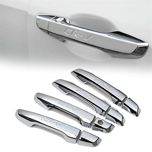WITTSY Chrome Türgriffabdeckungen Trim Overlay Car Styling Zubehör Für Honda CR-V CRV 2017 2018 2019 2020 2021 Zubehör (Color : No intelligent Buttons) von WITTSY