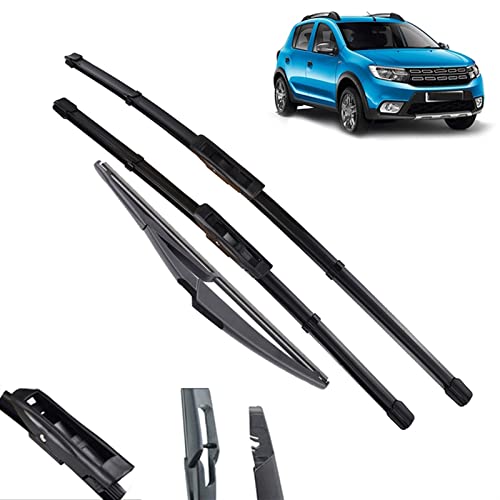 WITTSY Scheibenwischerteile Für Dacia Für R&enault Für Sandero 2015 2016 2017 2018 2019 Scheibenwischer Vorne Und Hinten Wischerblätter Set Windschutzscheibe Windschutzscheibe 22 "19" 11 " von WITTSY