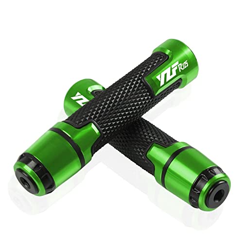 Griff 22mm Motorradknöpfe Anti-Rutsch-Scooter Griffenden Griffe Bar Handlenker Für YZFR125 YZF R125 2014 2015 2016 2017 Lenkerabdeckung(Green) von WITTYL