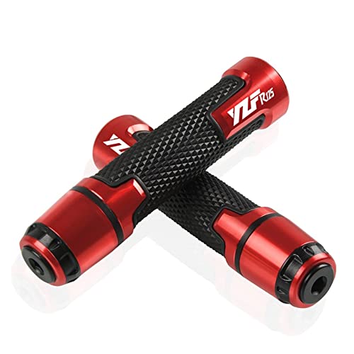 Griff 22mm Motorradknöpfe Anti-Rutsch-Scooter Griffenden Griffe Bar Handlenker Für YZFR125 YZF R125 2014 2015 2016 2017 Lenkerabdeckung(Red) von WITTYL