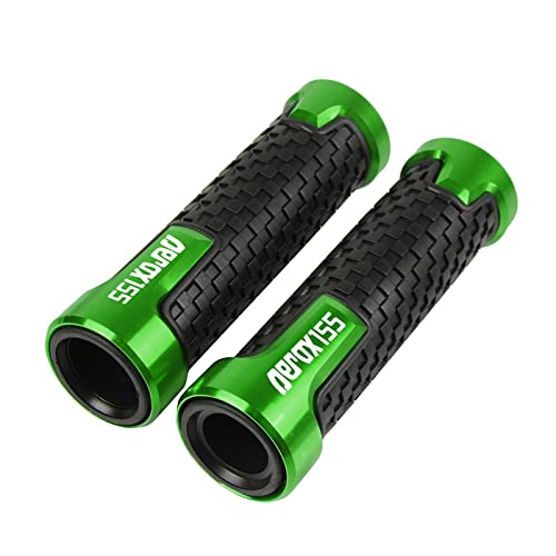 Griff 7/8 "22 MM Motorrad Zubehör CNC Aluminium Gummi Lenker Handgriffe Bar End Gel Grip Für NVX155 AEROX155 2017 2018 Lenkerabdeckung(Green) von WITTYL