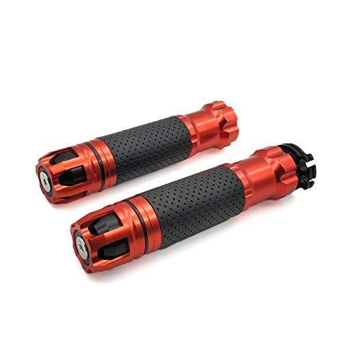 Griff 7/8 '' 22 MM Motorradgriffe CNC Rennlenkergriff Für Suzuki GSX1100F Katana GSX250 GSX550 GSX600 Katana GSXR1000 Lenkerabdeckung(Orange) von WITTYL