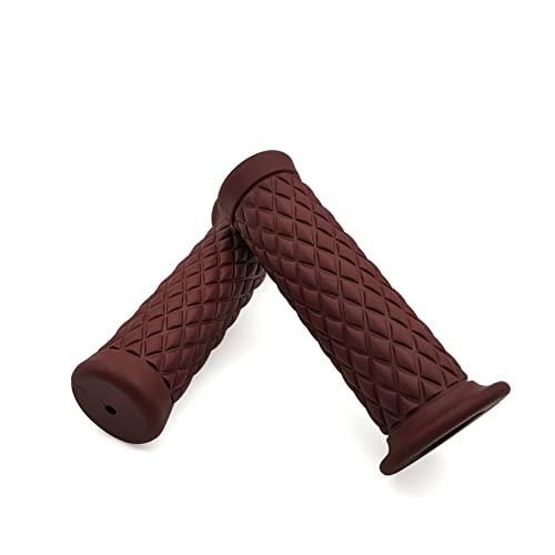 Griff 7/8 "22 MM Vintage Gummi Lenker Motorrad Griff Lenkerenden Für CRF230F XR230 XR250 XR400 CRF 230F XR 250 230 Lenkerabdeckung(Dark Red) von WITTYL