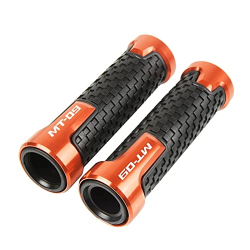 Griff 7/8 "Motorrad Lenker Motorrad 22mm Dirt Bike Handgriffe Lenker Für MT03 MT-03 MT07 MT-07 MT09 MT-09 MT 03 07 09 Lenkerabdeckung(Orange) von WITTYL