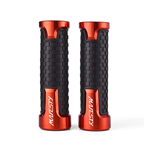 Griff Für Majesty 400 Majesty S125 Majesty 250 Zubehör CNC-Motorrad-rutschfeste Lenkergriffe Drosselklappen-CNC-Lenkergriff Lenkerabdeckung(Orange) von WITTYL