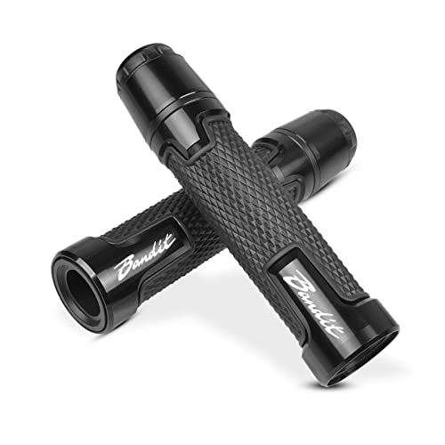 Griff Für SUZUKI GSF 250 600S 600 650 650S 650N 1250 1200 Bandit 650S 7/8 '' Motorrad Lenkerkappen/Lenkergriffe CNC 22MM Lenkerabdeckung(Black) von WITTYL