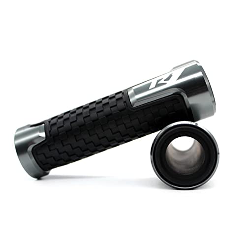 Griff Für YZF R1 1998-2014 201 7/8 '' 22 Mm Motorradknöpfe Anti-Rutsch-Scooter Griffenden Griffstangen Handlenker Lenkerabdeckung(Titanium) von WITTYL