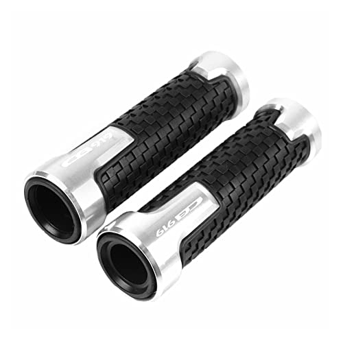 Griff Motorrad 22mm CNC Aluminium Gummi Gel Lenker Handgriffe Für CB900F Hornet CB919 CB 919 900 F 2001 2002 2003-2008 Lenkerabdeckung(Silver) von WITTYL