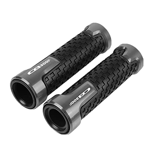 Griff Motorrad 7/8 "22mm Aluminium Anti-Rutsch-Lenker Lenkergriffe Für CBR300R CB300F CB 300F 2014 2015 2016 2017 2018 Lenkerabdeckung(Grey) von WITTYL