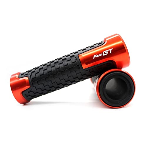 Griff Motorrad 7/8''22mm Lenkergriff CNC PVC Anti-Rutsch-Lenker Motorradgriffe Ende Für BMW F800GT F 800 GT F800 GT Lenkerabdeckung(Orange) von WITTYL