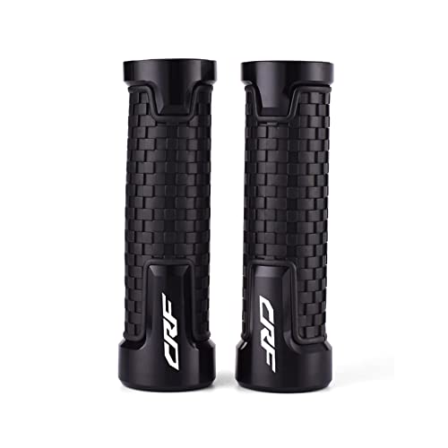 Griff Motorrad Lenkergriffe CNC Aluminium Gummi Hand Thruster Grip Für CRF250R CRF450R CRF 250 450 R 2007-2020 Zubehör Lenkerabdeckung(Black) von WITTYL