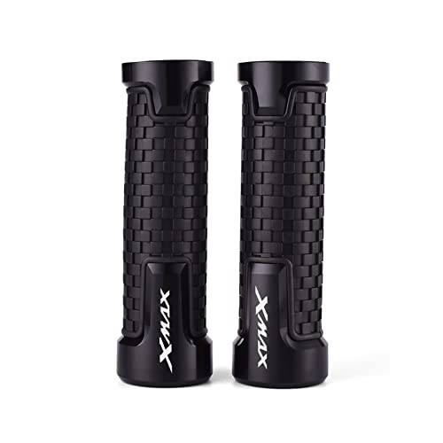 Griff Motorrad-Lenkergriffe CNC-Gummi-Handstrahlrudergriffe Für X-MAX XMAX 125 250 300 Xmax125 Xmax300 XMAX250 2017-2021 Lenkerabdeckung(Black) von WITTYL