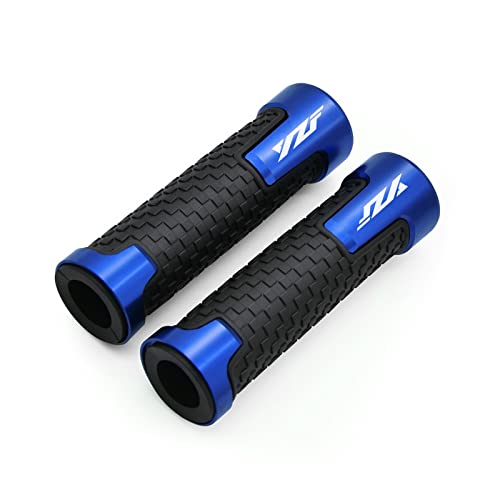 Griff Motorrad YZF Racing Lenkergriffe Lenkergriffe Aluminium Weichgummi Lenkergriffe Für R1 R3 R6 R125 R6S R25 600R Lenkerabdeckung(Blue) von WITTYL