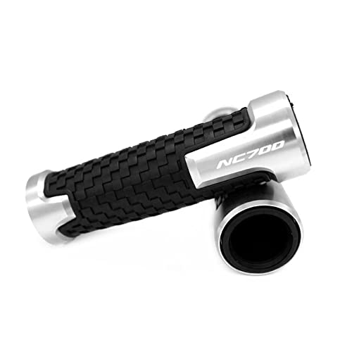 Griff NC 700 X Motorrad Handgriffe Lenkerendkappe Stecker 7/8" 22MM Lenkerenden FÜR NC700X NC700 X NC 700X Lenkerabdeckung(Silver) von WITTYL