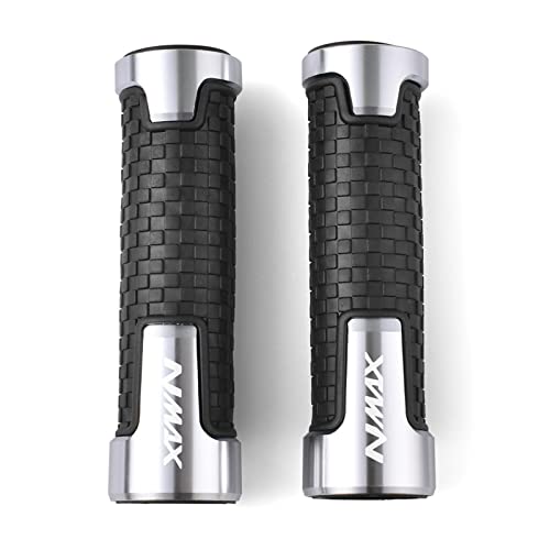 Griff Nmax Motorrad-Lenkergriff Anti-Rutsch-Lenker Motorrad-Handgriffe Für N-max 125 155 Nmax125 N-max155 2017-2021 Lenkerabdeckung(Silver) von WITTYL