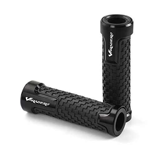 Griff Universal Motorrad 7/8" 22mm CNC Aluminium Lenkergriffe Racing Lenkergriff Für Varadero Vstrom Lenkerabdeckung(Black) von WITTYL