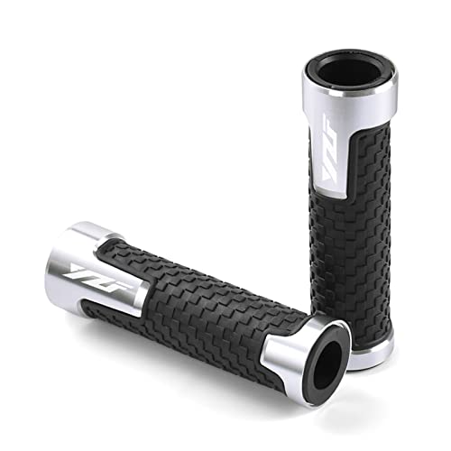Griff YZF Für R1 R3 R6 R15 R125 R25 Zubehör Motorrad Rutschfeste Lenkergriffe Drossel CNC Lenkergriffe Alle Jahre Lenkerabdeckung(Silver) von WITTYL
