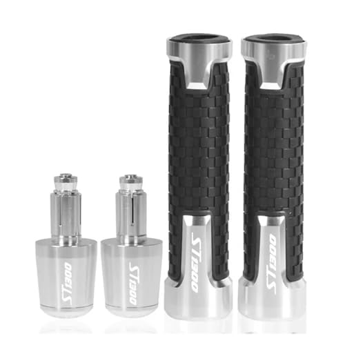 Motorrad 22 Mm CNC-Motorrad-Lenkergriffe, Endstopfen Für ST1300 A ST 1300 (2003–2012, 2011, 2010, 2009, 2008) Griffende(Silver) von WITTYL