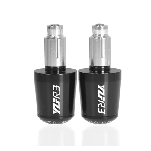 Motorrad 7/8" Motorrad-Lenkergriffe, Universal-Lenkerendkappen, Gegengewicht, Für YZF R3 (alle Baujahre) Griffende(Black) von WITTYL