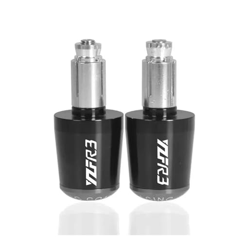 Motorrad 7/8" Motorrad-Lenkergriffe, Universal-Lenkerendkappen, Gegengewicht, Für YZF R3 (alle Baujahre) Griffende(Grey) von WITTYL