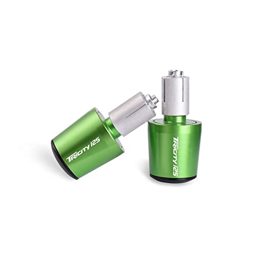 Motorrad CNC Aluminium Motorrad 7/8 "22mm Lenkergriffe Bar End Plugs Zubehör Für Tricity125 Tricity 125 Tricity-125 Griffende(Green) von WITTYL
