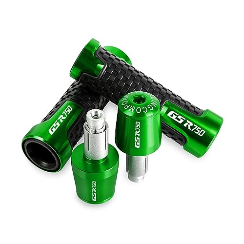 Motorrad FÜR Suzuki GSR750 GSR 750 2011-2020 2019 2018 2017 2016 Motorrad Rutschfeste Griff Bar Lenkergriff Endabdeckkappe Handgriffe Griffende(Green Green) von WITTYL