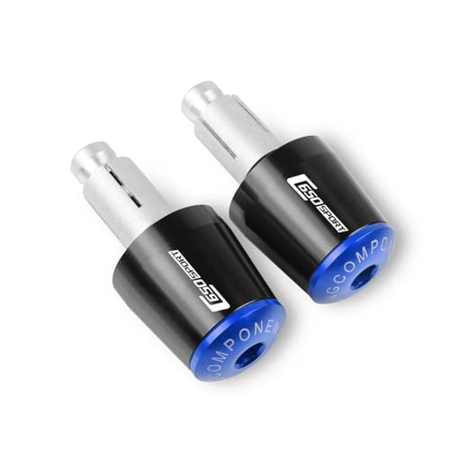 Motorrad Für BMW C650 SPORT 2015 2016 2017 2018 Motorrad 7/8'' Lenkerendkappen Lenkergriffe Endkappen Griffende(Black Blue) von WITTYL