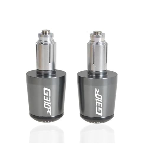 Motorrad Für BMW G310R, G 310 R, G-310R, G310GS, Alle Baujahre, 7/8" Motorrad-Universal-Lenkergriffe, Lenkerkappen, Endstopfen, Schieber Griffende(Grey) von WITTYL