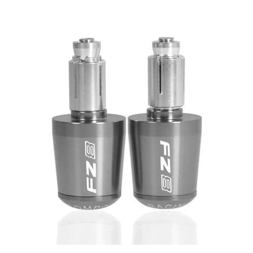 Motorrad Für FZ8 FZ 8 (alle Baujahre), 7/8" Motorrad-Universal-Lenkergriffe, Gegengewicht, Lenkerendkappen, Endstopfen Griffende(Grey) von WITTYL