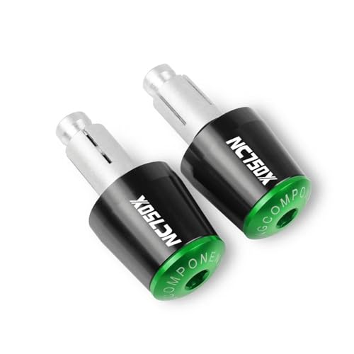 Motorrad Für NC750X NC 750 X NC750 X 2014 2015 2016 2017 2018 7/8'' 22mm Motorrad-Lenkerenden, Griffe, Lenkerendkappen Griffende(Black Green) von WITTYL