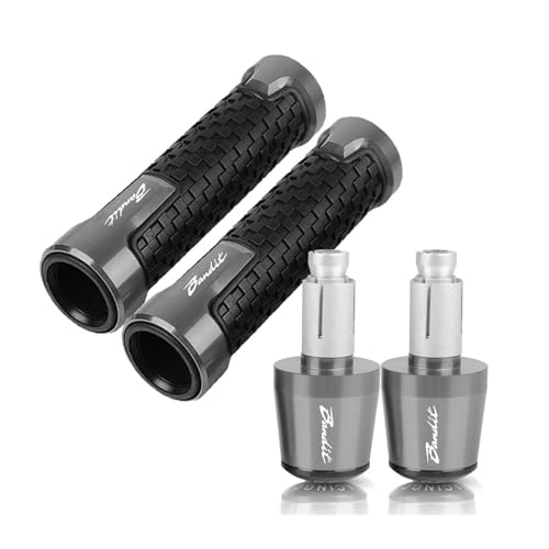 Motorrad Für SUZUKI GSF1200 BANDIT GSF 1200 1996 1997 1998 1999 2000 Motorrad: Einstellbare Bremskupplungshebel, Lenkergriffe Und Endstücke Griffende(Grey) von WITTYL