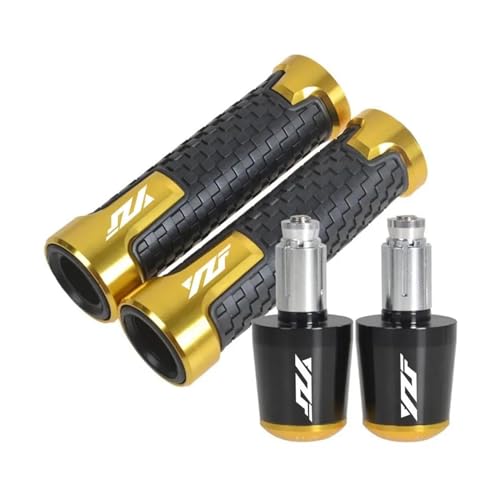 Motorrad Für YZF R1 R3 R6 R7 2014 2015 2016 2017 Motorradzubehör: 7/8" 22 Mm Lenkergriffe, Lenkerendkappen Griffende(Gold) von WITTYL